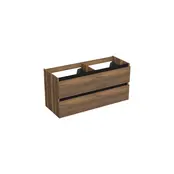 Wastafelonderkast Hamilton Walnoot 4-lades - 120x45x58cm - 2-uitsparingen