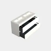 Wastafelonderkast Lepor Mat Wit 2-lades - 120x45x58cm - 2-uitsparingen