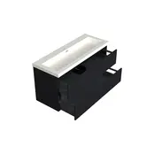 Wastafelonderkast Lumiere Mat Zwart Midden 1-uitsparing - 120x45x58cm