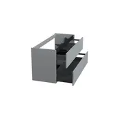 Wastafelonderkast Lumiere Mat Grijs Midden 1-uitsparing - 120x45x58cm