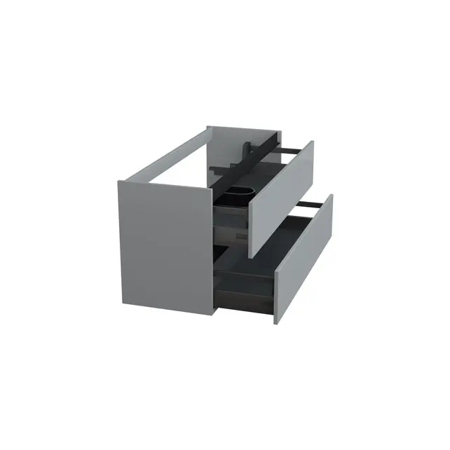 Wastafelonderkast Lumiere Mat Grijs Midden 1-uitsparing - 120x45x58cm