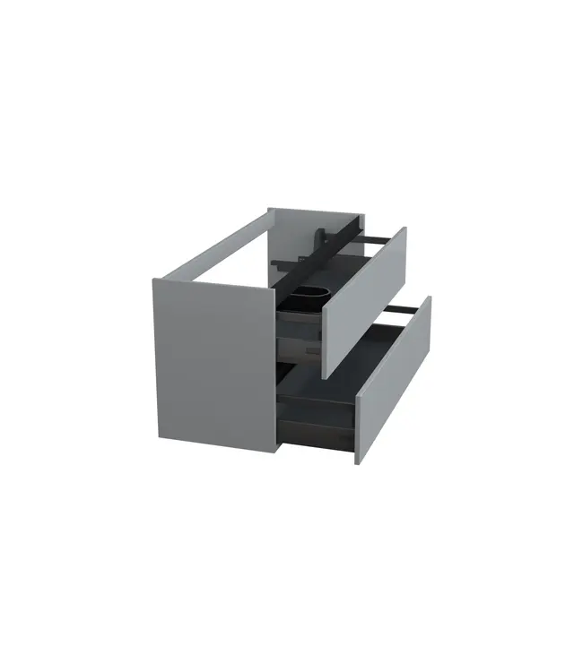 Wastafelonderkast Lumiere Mat Grijs Midden 1-uitsparing - 120x45x58cm