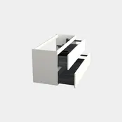 Wastafelonderkast Lepor Mat Wit Midden 1-uitsparing - 120x45x58cm