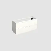 Wastafelonderkast Lepor Glans Wit Midden 1-uitsparing - 120x45x58cm