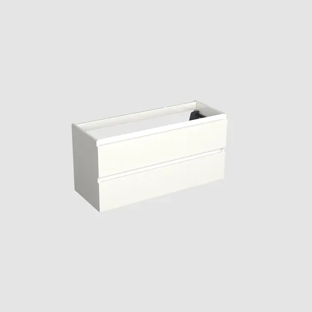 Wastafelonderkast Lepor Glans Wit Midden 1-uitsparing - 120x45x58cm