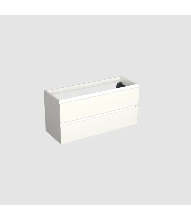 Wastafelonderkast Lepor Glans Wit Midden 1-uitsparing - 120x45x58cm