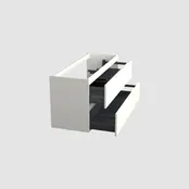 Wastafelonderkast Lepor Glans Wit Midden 1-uitsparing - 120x45x58cm