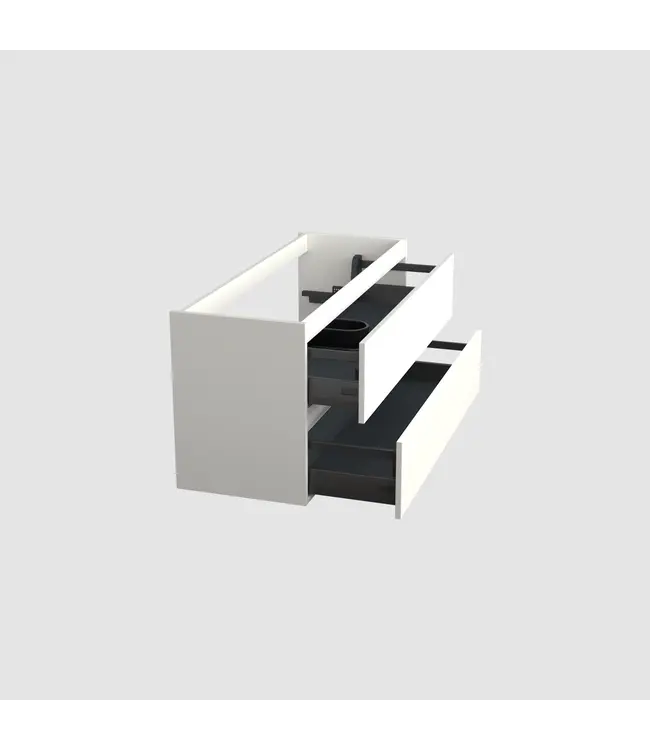 Wastafelonderkast Lepor Glans Wit Midden 1-uitsparing - 120x45x58cm