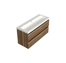 Wastafelonderkast Hamilton Walnoot Midden 1-uitsparing - 120x45x58cm