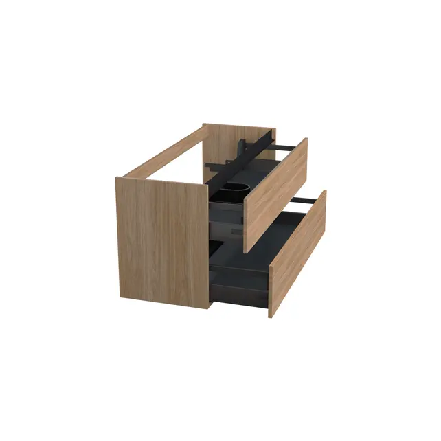 Wastafelonderkast Uludag Rustiek eiken Midden 1-uitsparing - 120x45x58cm