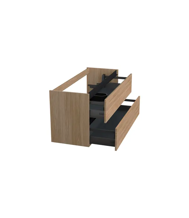 Wastafelonderkast Uludag Rustiek eiken Midden 1-uitsparing - 120x45x58cm