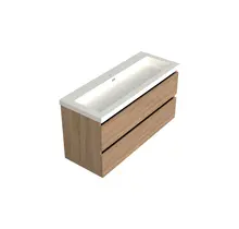 Wastafelonderkast Uludag Rustiek eiken Midden 1-uitsparing - 120x45x58cm