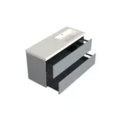 Wastafelonderkast Lumiere Mat Grijs Rechts - 120x45x58cm