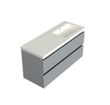 Wastafelonderkast Lumiere Mat Grijs Rechts - 120x45x58cm