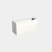 Wastafelonderkast Lepor Mat Wit Rechts - 120x45x58cm