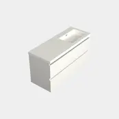 Wastafelonderkast Lepor Mat Wit Rechts - 120x45x58cm