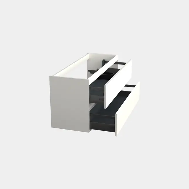 Wastafelonderkast Lepor Glans Wit Rechts - 120x45x58cm