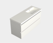 Wastafelonderkast Lepor Glans Wit Rechts - 120x45x58cm