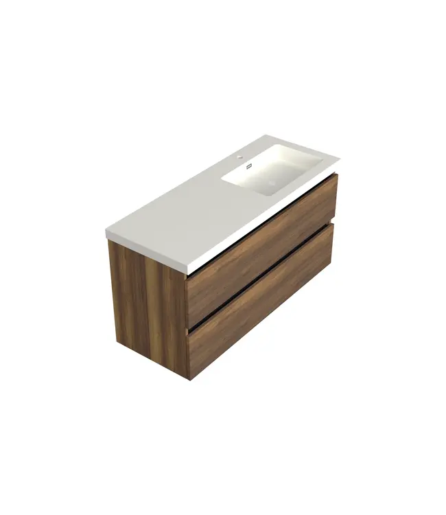 Wastafelonderkast Hamilton Walnoot Rechts - 120x45x58cm