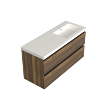 Wastafelonderkast Hamilton Walnoot Rechts - 120x45x58cm