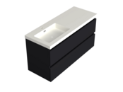 Wastafelonderkast Lumiere Mat Zwart Links - 120x45x58cm