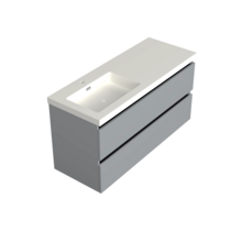 Wastafelonderkast Lumiere Mat Grijs Links - 120x45x58cm