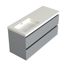 Wastafelonderkast Lumiere Mat Grijs Links - 120x45x58cm