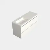 Wastafelonderkast Lepor Glans Wit Links - 120x45x58cm