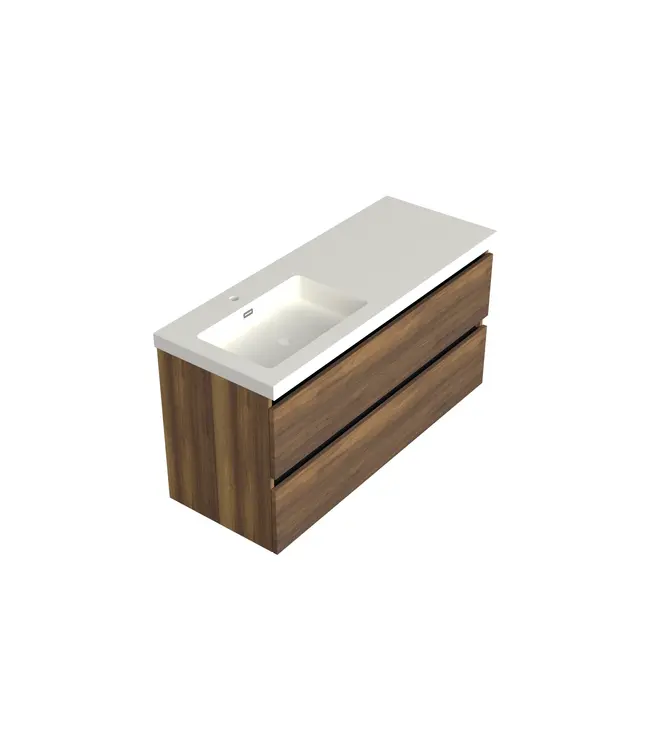 Wastafelonderkast Hamilton Walnoot Links - 120x45x58cm