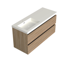 Wastafelonderkast Uludag Rustiek Eiken Links - 120x45x58cm