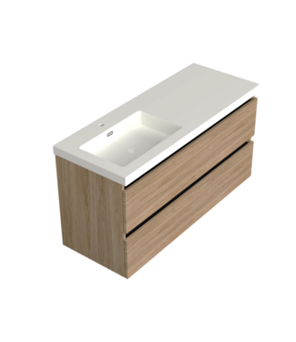 DutchLine Wastafelonderkast Uludag Rustiek Eiken Links - 120x45x58cm