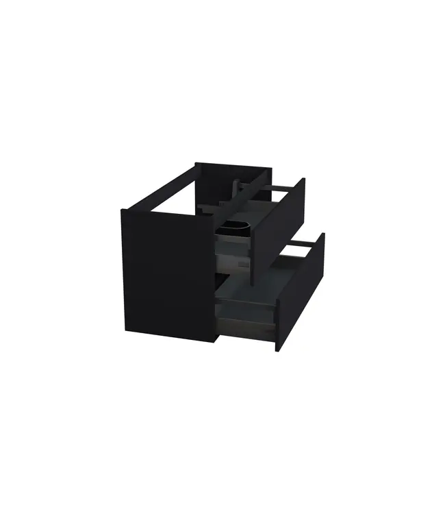 Wastafelonderkast Lumiere Mat Zwart - 100x45x58cm