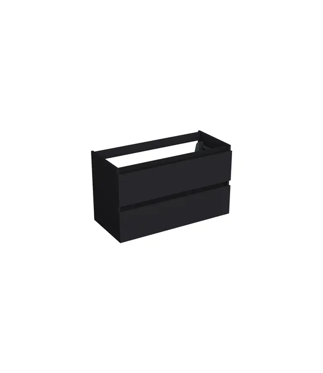 Wastafelonderkast Lumiere Mat Zwart - 100x45x58cm