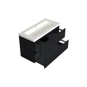 Wastafelonderkast Lumiere Mat Zwart - 100x45x58cm