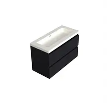 Wastafelonderkast Lumiere Mat Zwart - 100x45x58cm