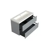 Wastafelonderkast Lumiere Mat Grijs - 100x45x58cm