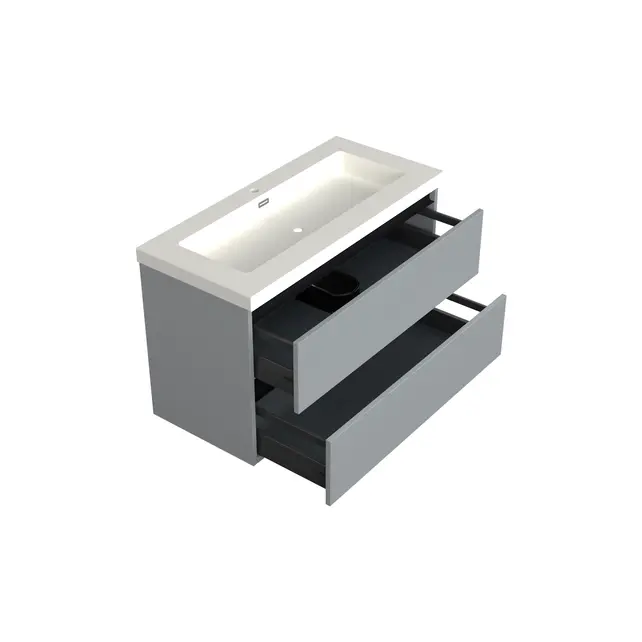 Wastafelonderkast Lumiere Mat Grijs - 100x45x58cm