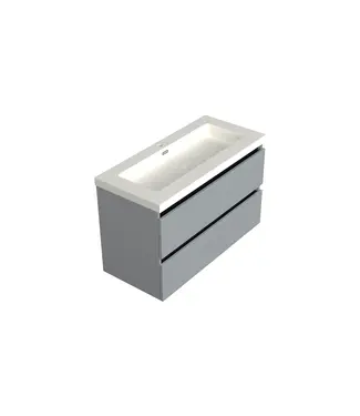 DutchLine Wastafelonderkast Lumiere Mat Grijs - 100x45x58cm