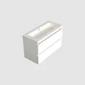 Wastafelonderkast Lepor Mat Wit - 100x45x58cm