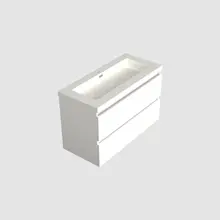 Wastafelonderkast Lepor Glans Wit - 100x45x58cm