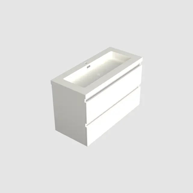 Wastafelonderkast Lepor Glans Wit - 100x45x58cm