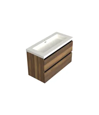 DutchLine Wastafelonderkast Hamilton Walnoot - 100x45x58cm