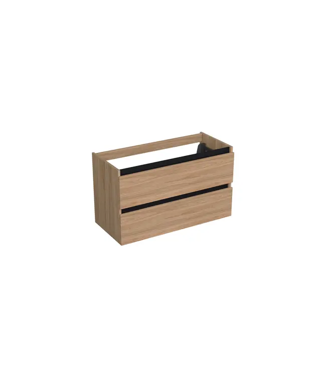 Wastafelonderkast Uludag Rustiek Eiken - 100x45x58cm