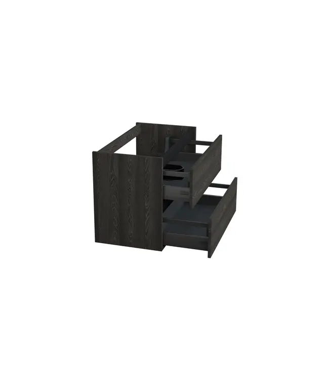 Wastafelonderkast Lumiere Mat Zwart - 80x45x58cm