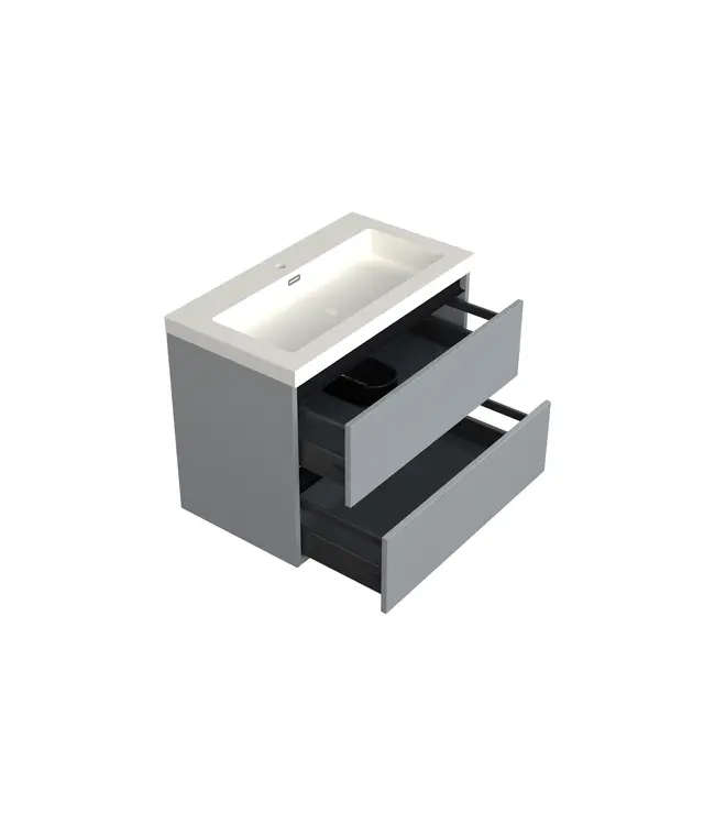 Wastafelonderkast Lumiere Mat Grijs - 80x45x58cm