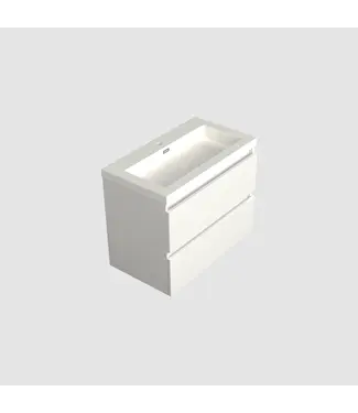 DutchLine Wastafelonderkast Lepor Glans Wit - 80x45x58cm