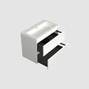 Wastafelonderkast Lepor Glans Wit - 80x45x58cm