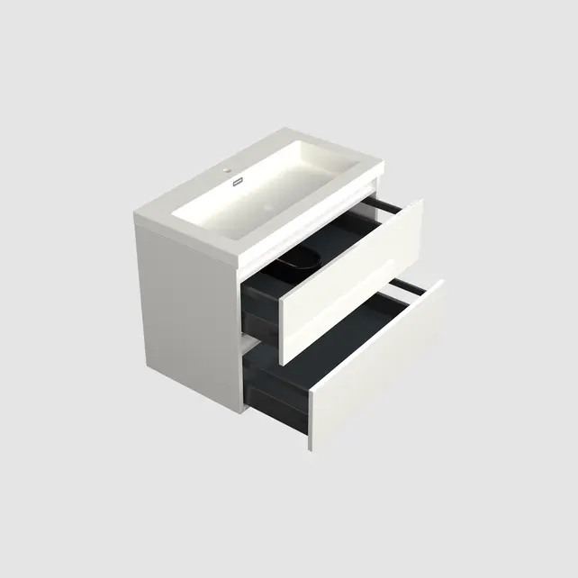 Wastafelonderkast Lepor Glans Wit - 80x45x58cm