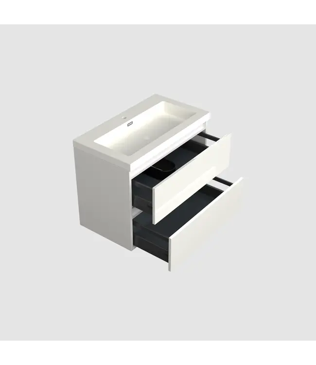 Wastafelonderkast Lepor Glans Wit - 80x45x58cm