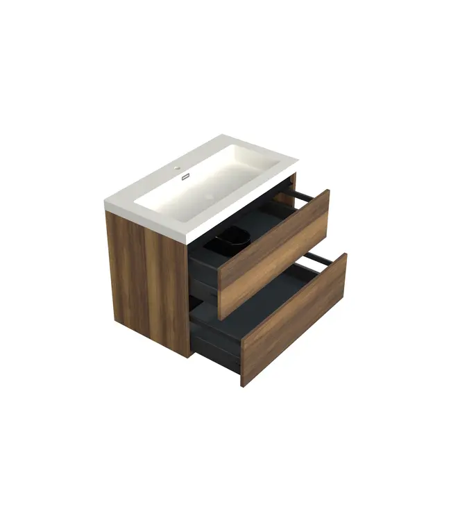 Wastafelonderkast Hamilton Walnoot - 80x45x58cm